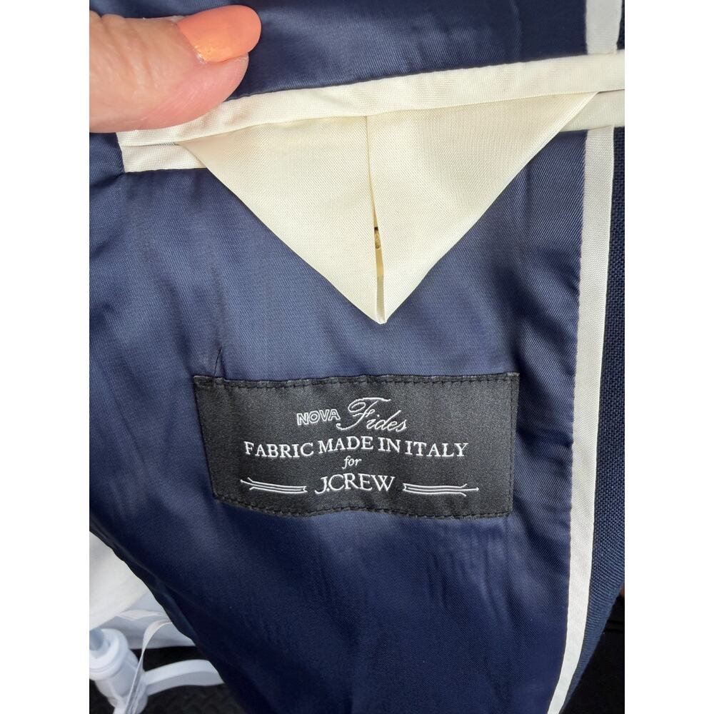 J CREW NWT Ecole Blazer Jacket Womens Navy Blue 14 Nova Fides Wool Blend CA806 - Picture 12 of 16